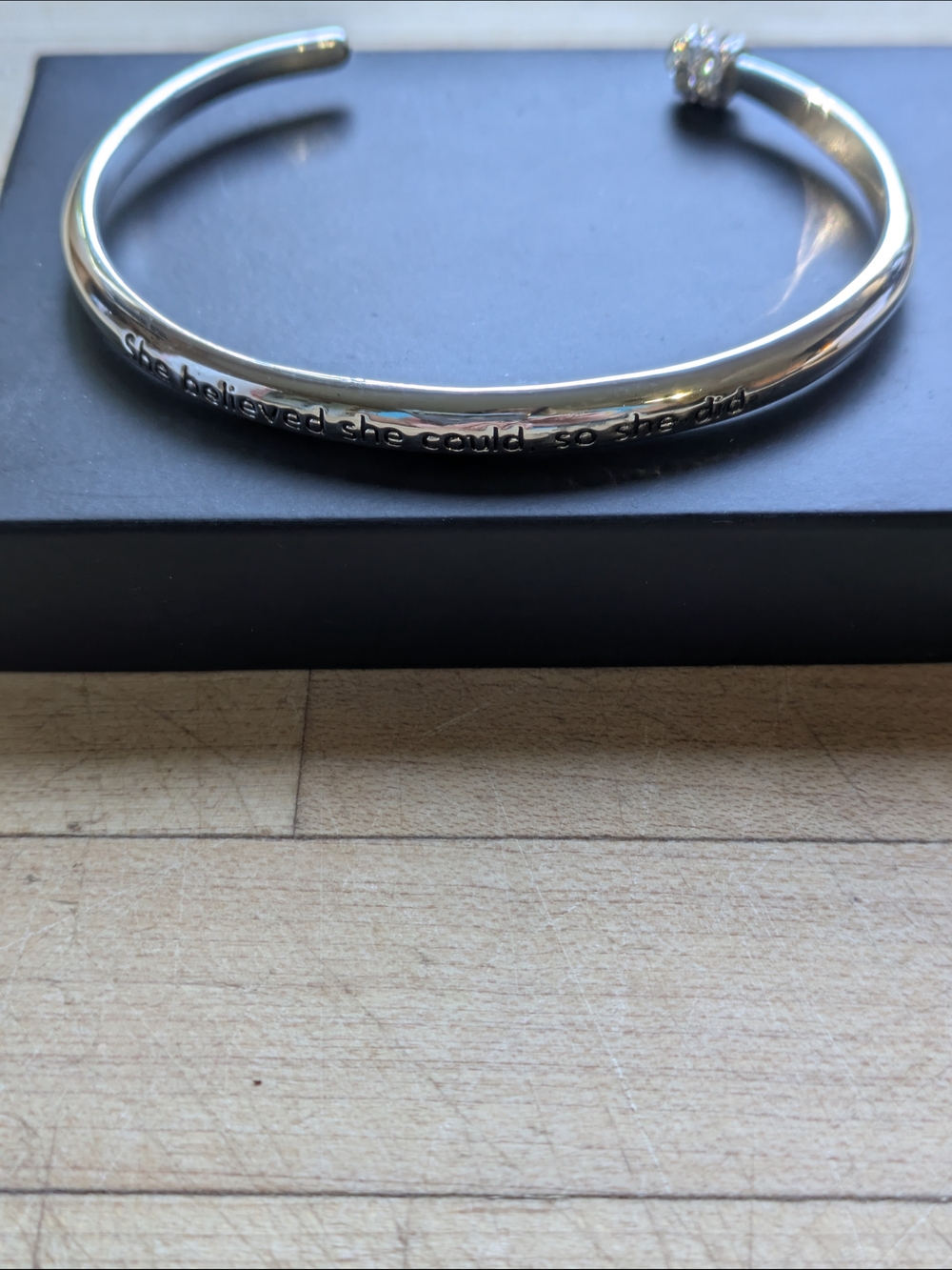 Avon Silver Inspirational Cuff Bracelet